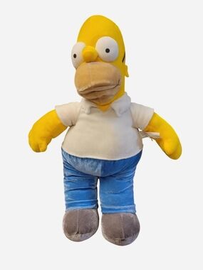 Yellow Plush Bird Toy with White Shirt and Blue Pants - Soft Pet Toy
